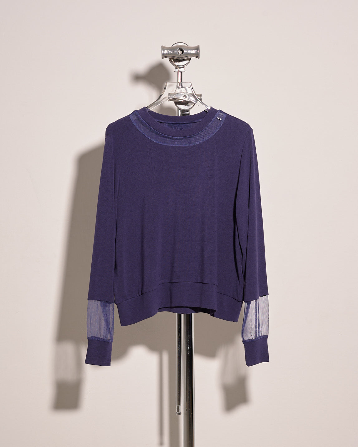 aalis GEMMA mesh cuff soft sweater (Purple)