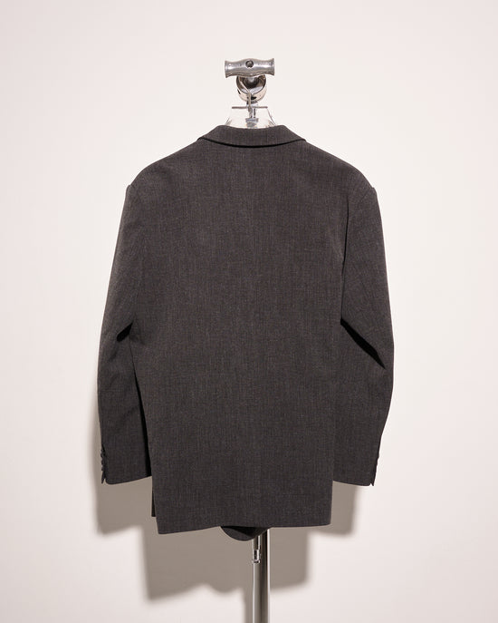 aalis ELMERS side button detail oversized blazer (Charcoal)