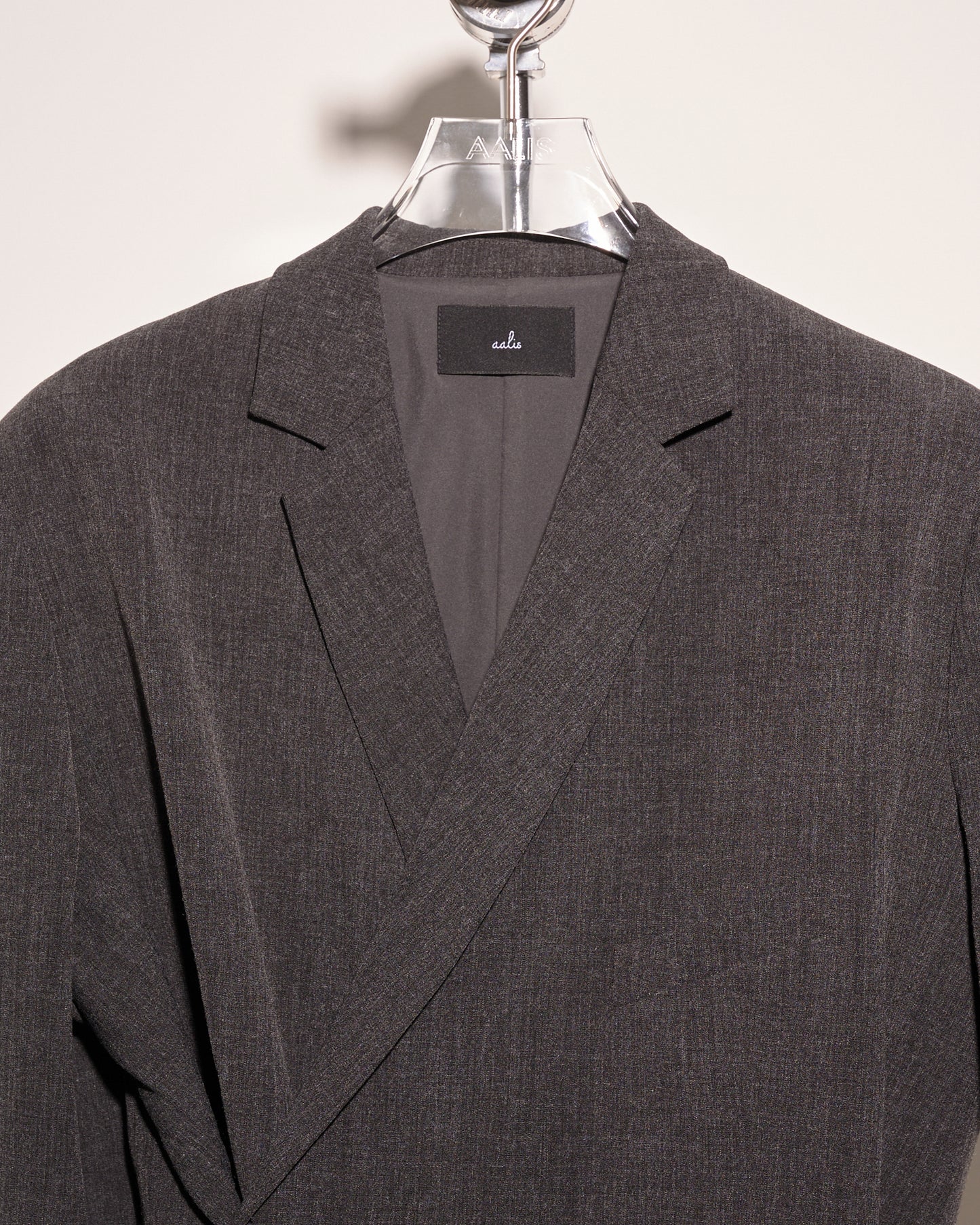 aalis ELMERS side button detail oversized blazer (Charcoal)