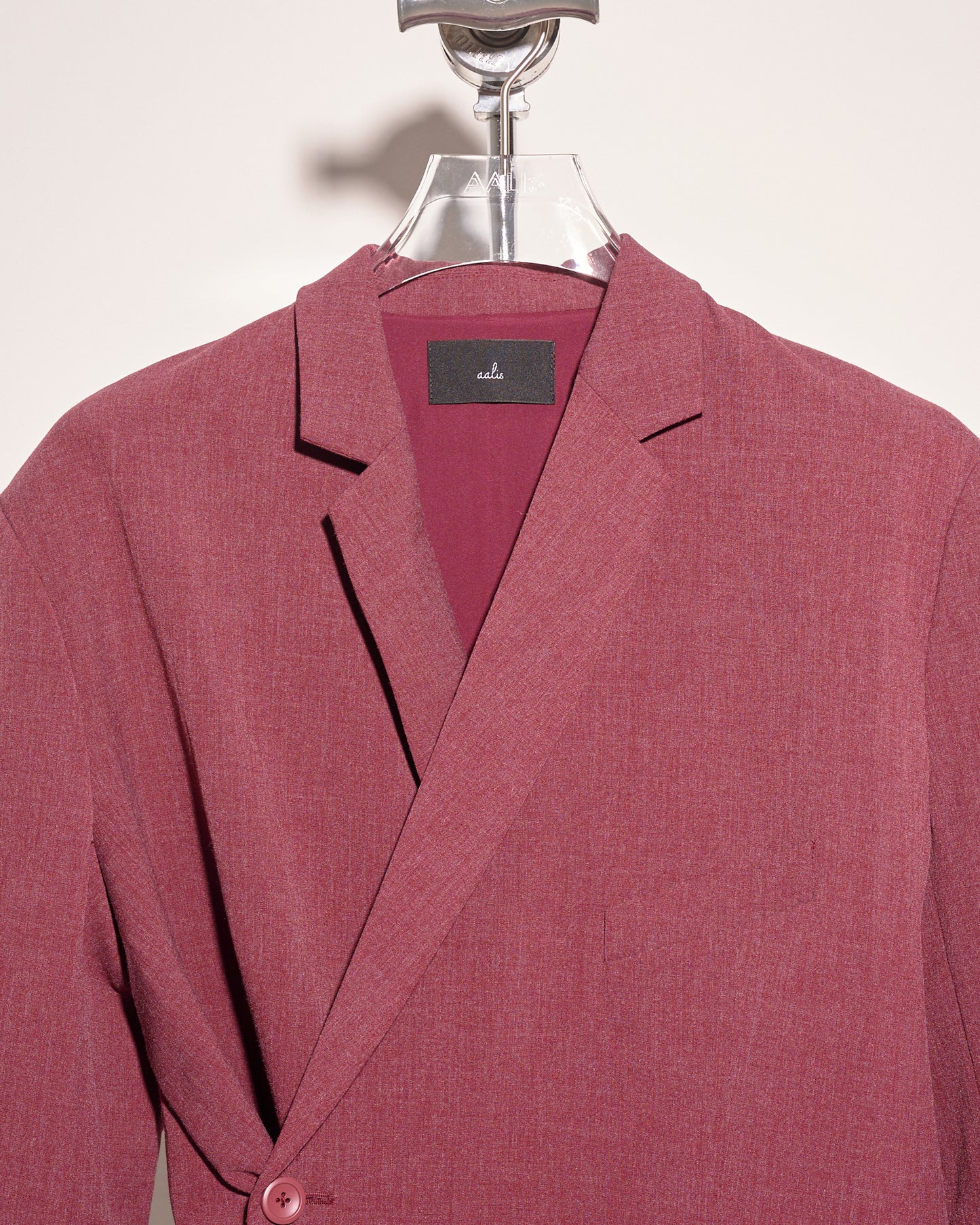 aalis ELMERS side button detail oversized blazer (Burgundy)