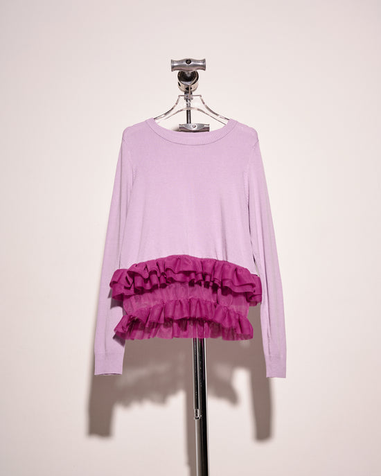 aalis ELIZA 双芭蕾短裙细节针织套头衫（粉色混色）