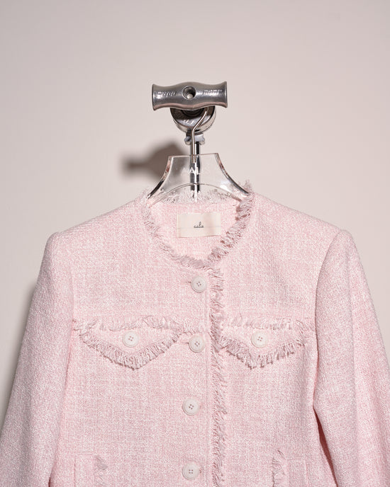 aalis DEB fringe tweed jacket (Pink mix)