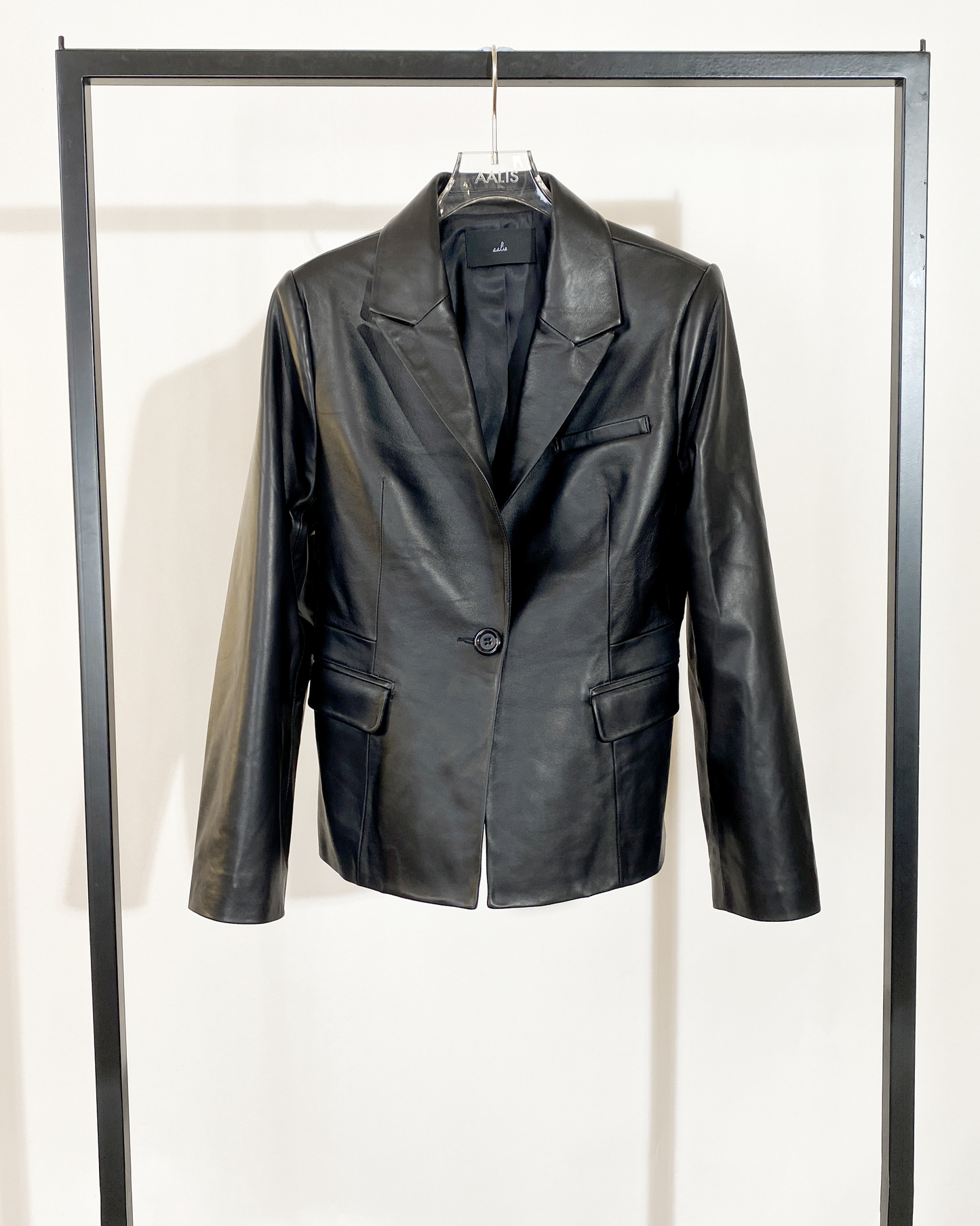 (Pre-order) aalis JETT elastic waist leather jacket (6 colours - Regular Size)