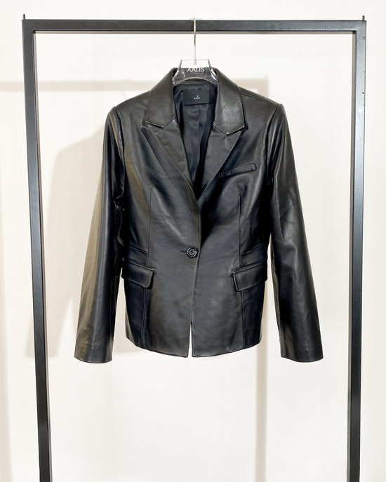 (Pre-order) aalis JETT elastic waist leather jacket (6 colours - Regular Size)