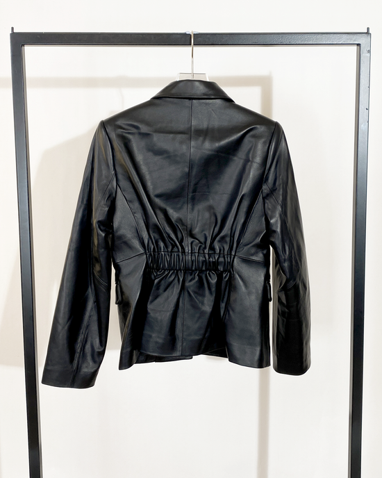 (Pre-order) aalis JETT elastic waist leather jacket (6 colours - Custom size)