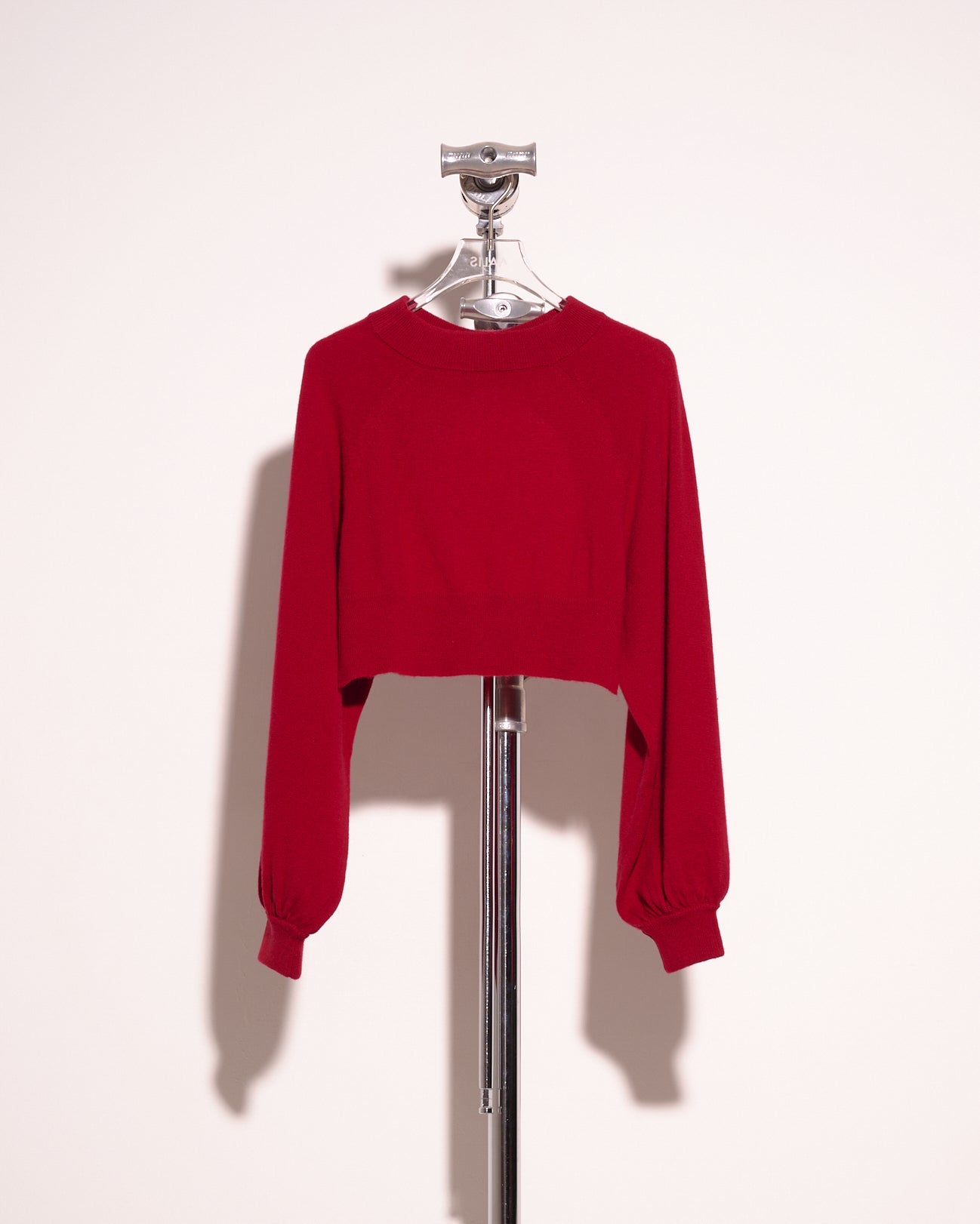 Load image into Gallery viewer, aalis MARTHA cropped knit sleeve sweater (Red)
