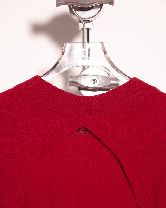 Load image into Gallery viewer, aalis MARTHA cropped knit sleeve sweater (Red)
