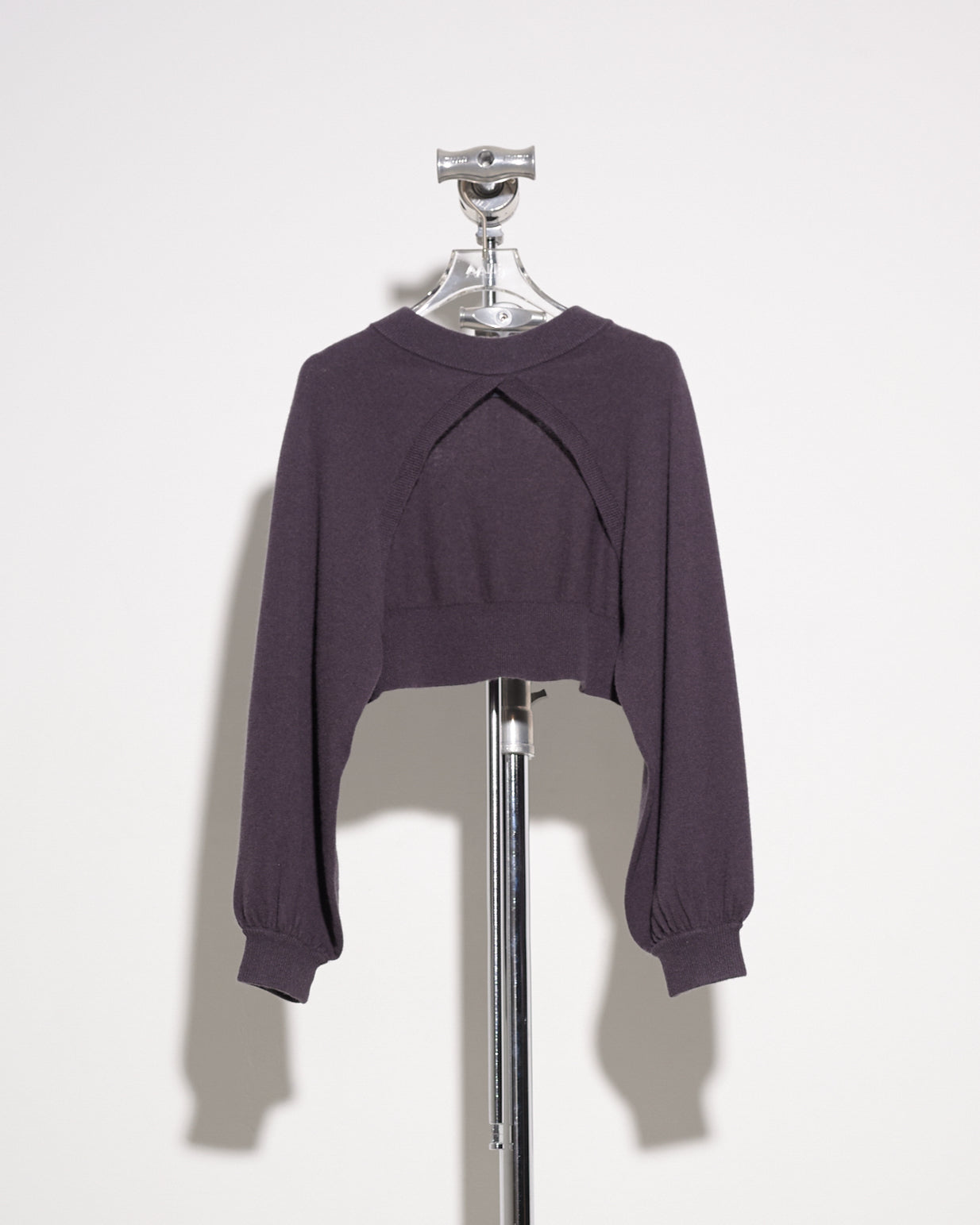 aalis MARTHA cropped knit sleeve sweater (Charcoal)