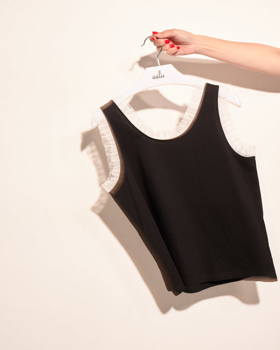 aalis ICE mesh knit tank (Black)