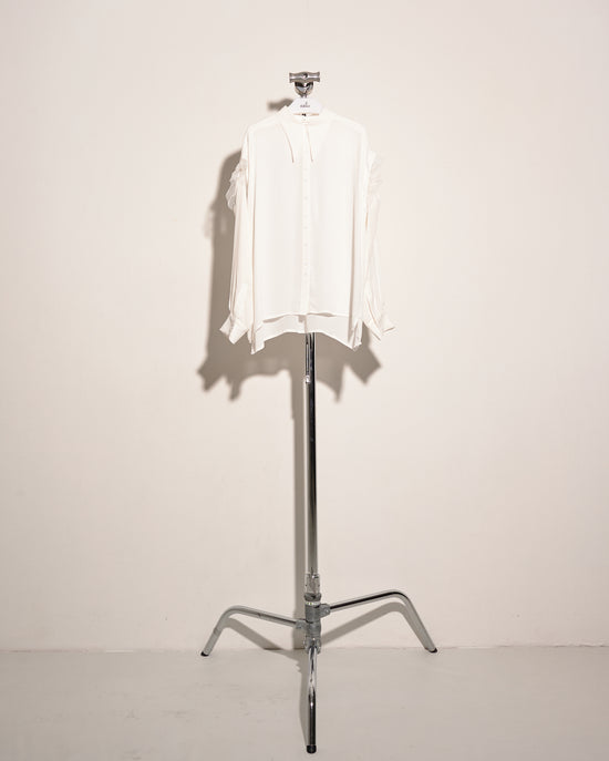 aalis FAIDA removable sleeves shirt (White)