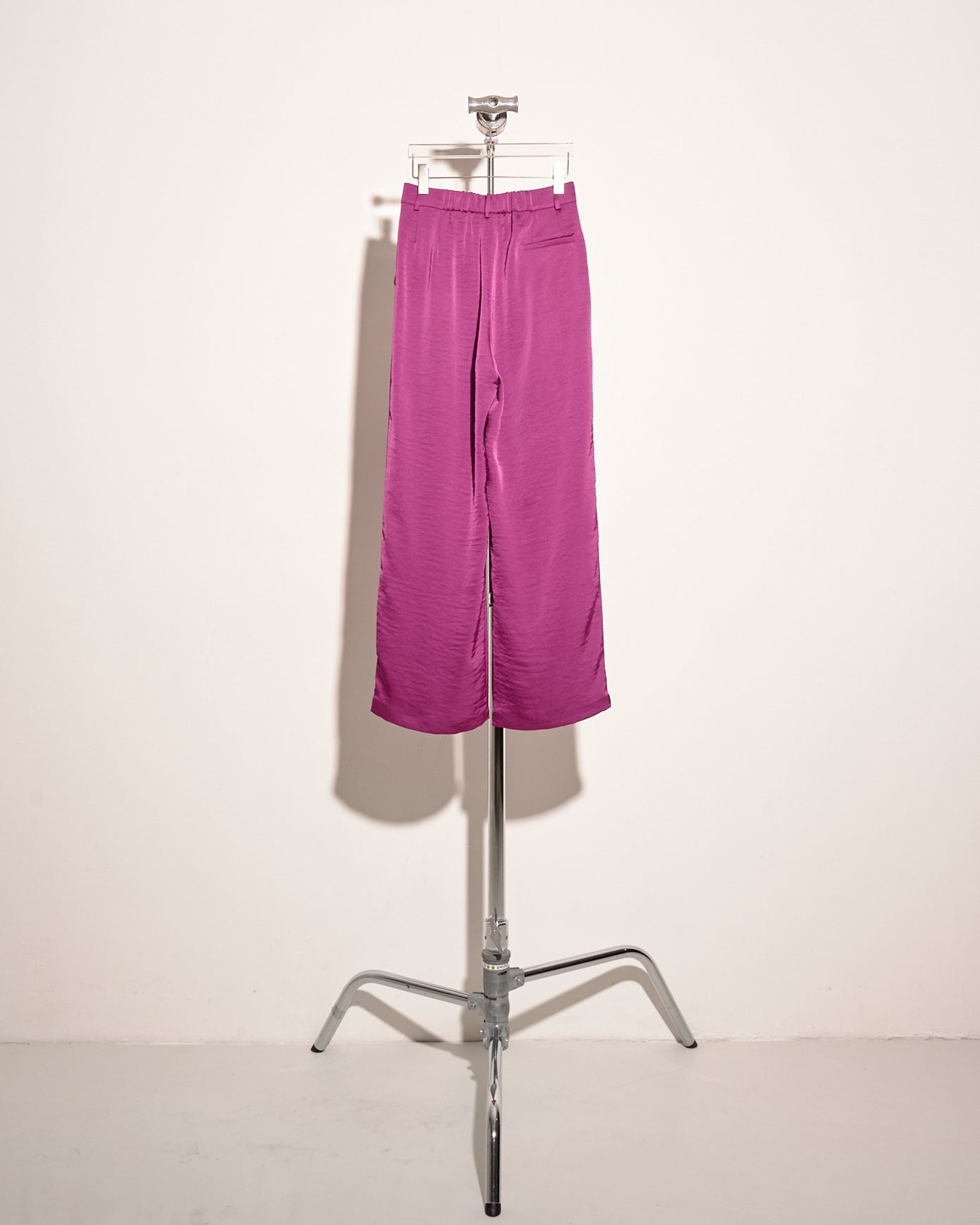 aalis WILEY mesh trim pocket wide legs pants (Magenta)