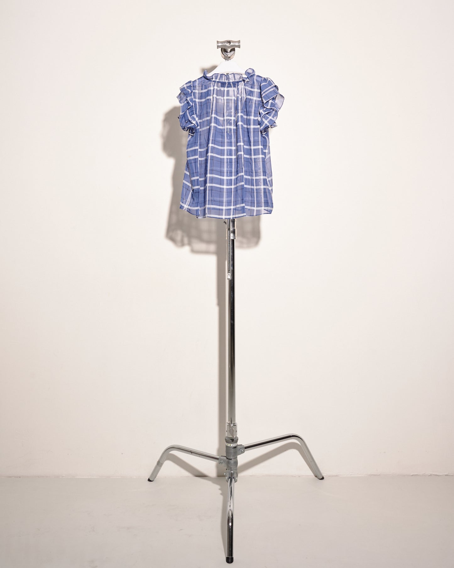 aalis KIKA chiffon babydoll top (Blue Checks)