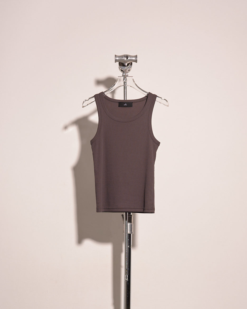 aalis MARGI ribbed racer tank (Charcoal)