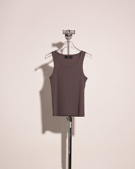 aalis MARGI ribbed racer tank (Charcoal)