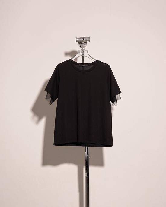 aalis PAOLA mesh inner layer SS tee (Black)