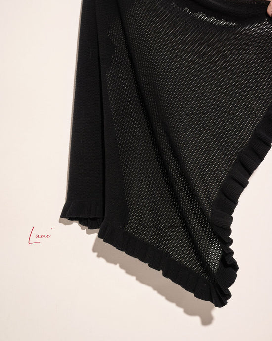 (Pre-order) aalis LUCIE FW24 cashmere scarf (Black)