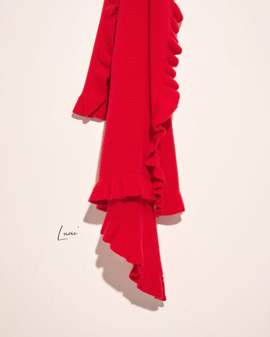 (Pre-order) aalis LUCIE FW24 cashmere scarf (Red)