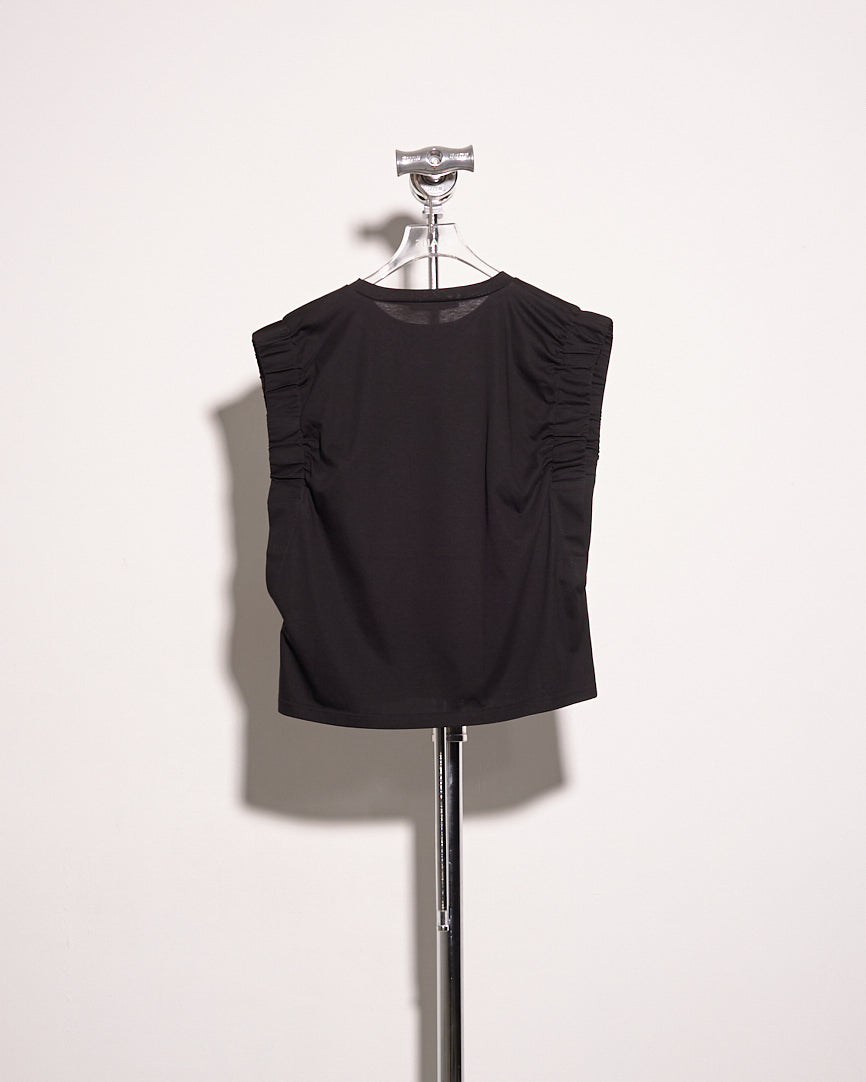 aalis BRIA elastic sleeves top (Black)