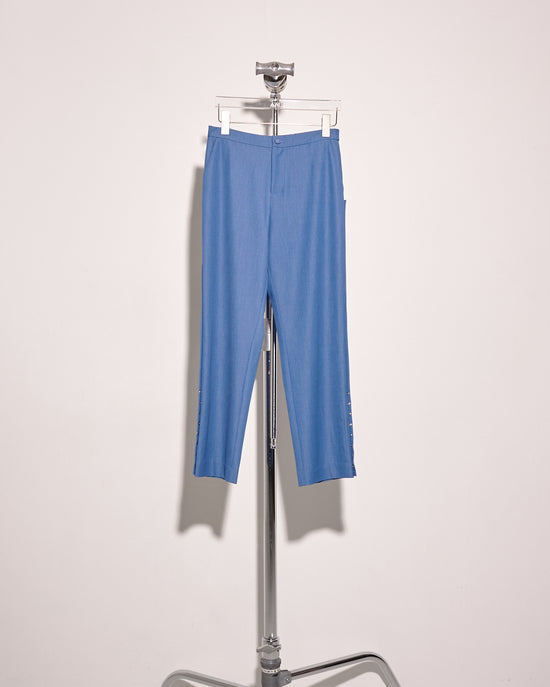 aalis TRUDY side studded pants (Blue denim)