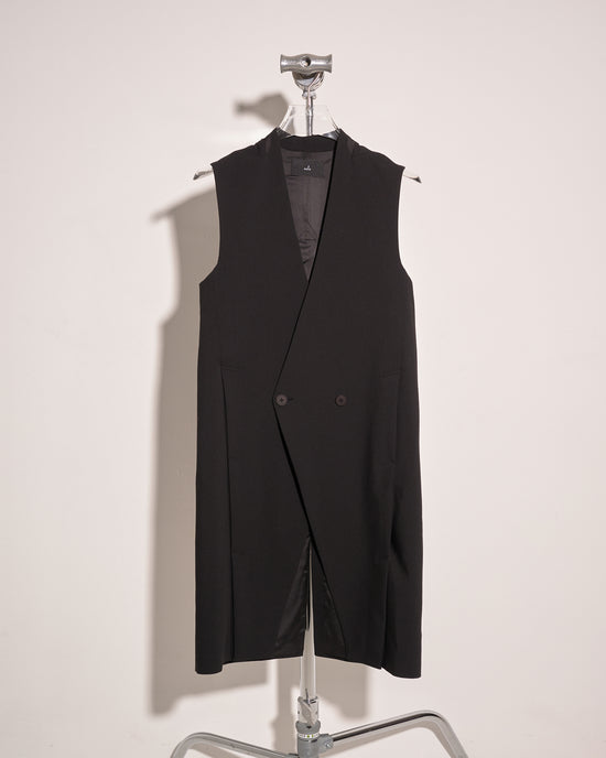 aalis ILLEY double breasted long vest (Black)