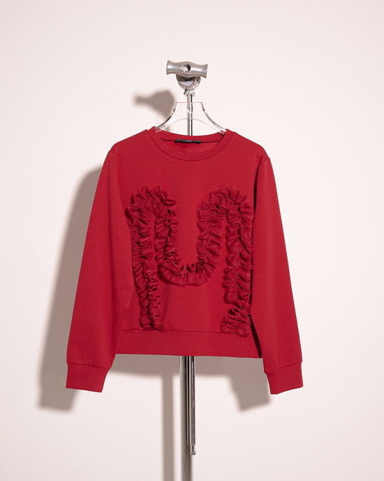 aalis DEBBIE tulle motive sweater (Red)