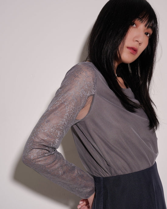 aalis EVANA lace top (Charcoal)