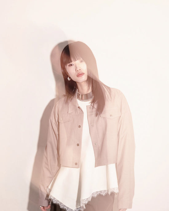 aalis KIMI white stitches drop shoulder jacket (Coco)