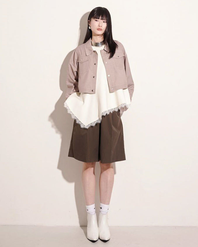 aalis KIMI white stitches drop shoulder jacket (Coco)