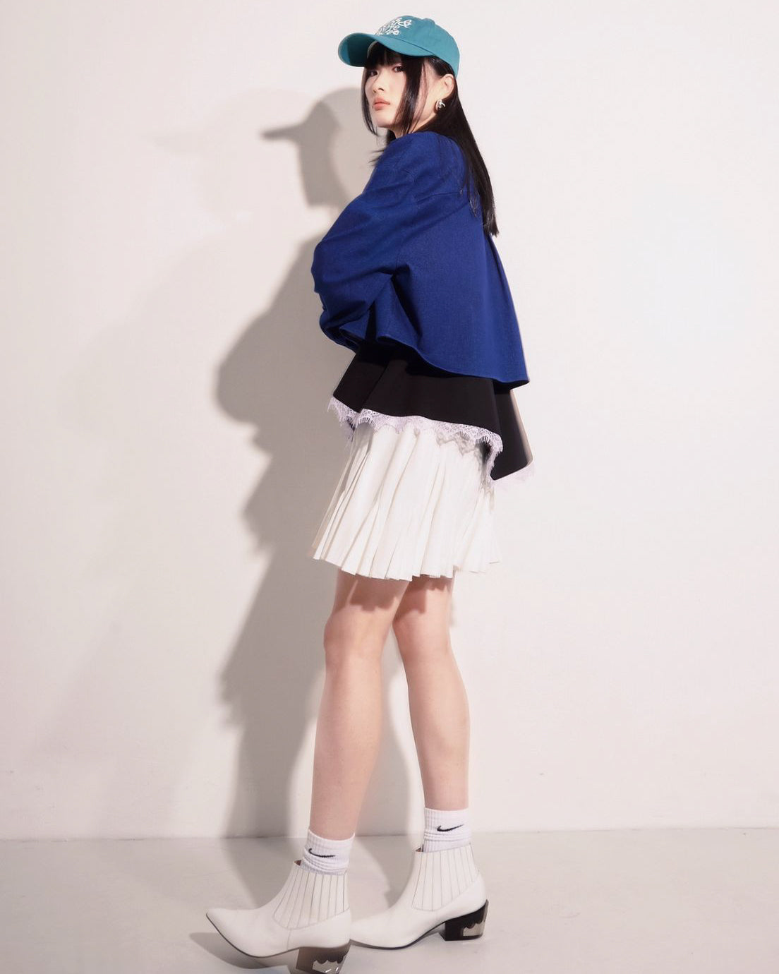 aalis FAYOLA godet knit skirt (White)