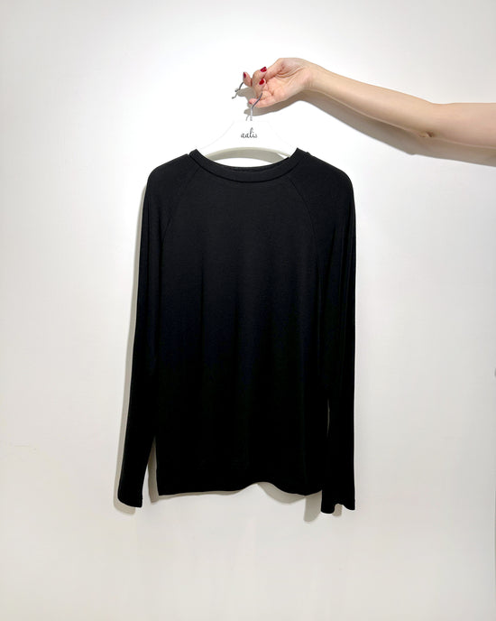 aalis HAROMI raglan sleeves relaxed L/S top (Black)