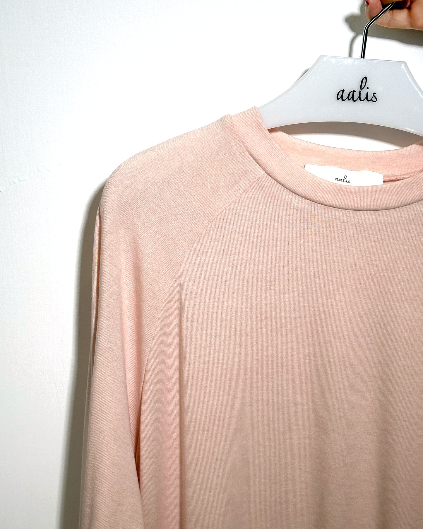 aalis HAROMI raglan sleeves relaxed L/S top (Light Pink)