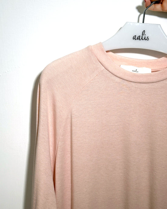 aalis HAROMI raglan sleeves relaxed L/S top (Light Pink)