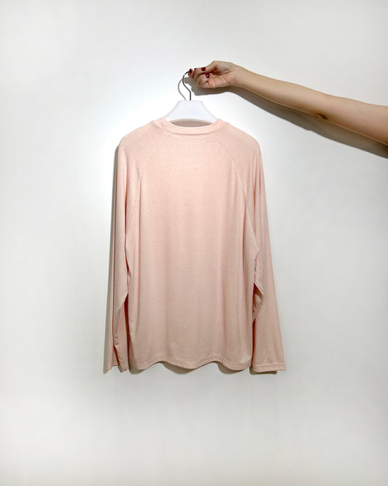 aalis HAROMI raglan sleeves relaxed L/S top (Light Pink)