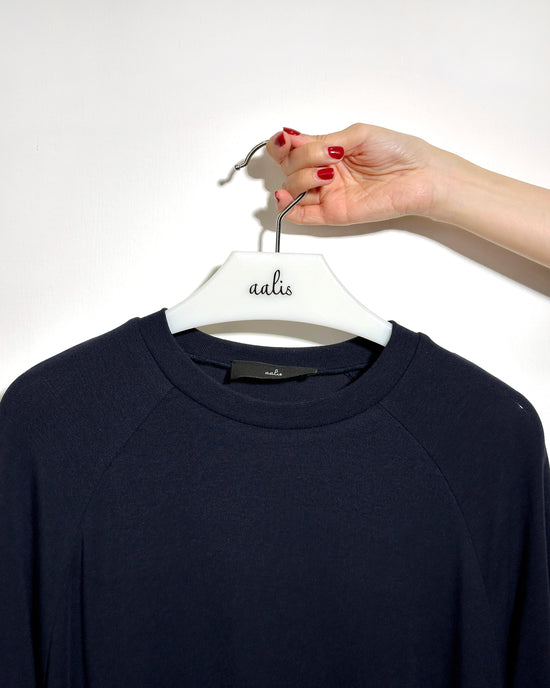 aalis HAROMI raglan sleeves relaxed L/S top (Midnight blue)