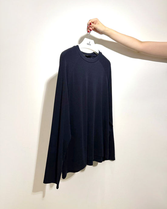 aalis HAROMI raglan sleeves relaxed L/S top (Midnight blue)