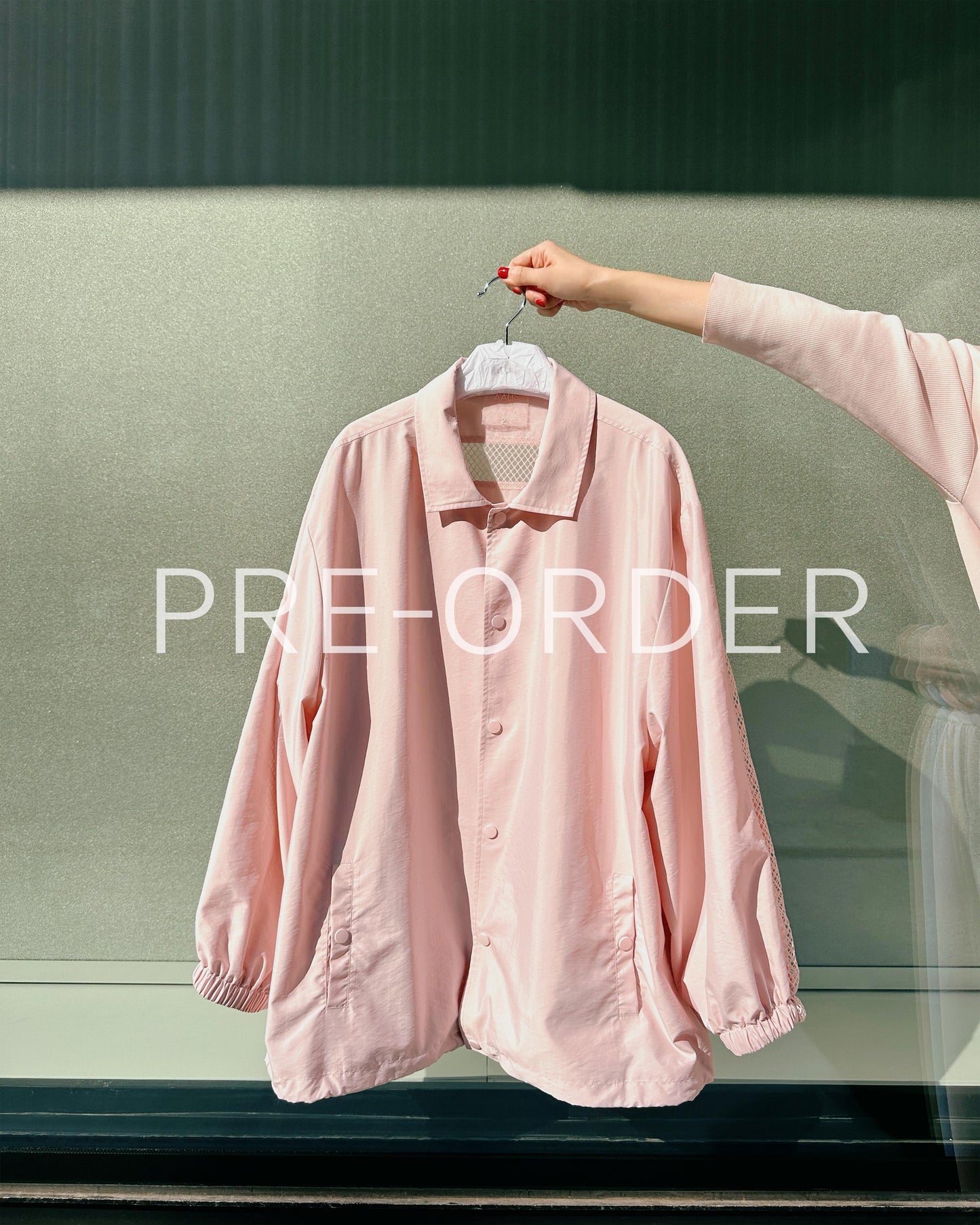 (Pre-order) aalis XYLER mesh panel windbreaker (Lt Pink)