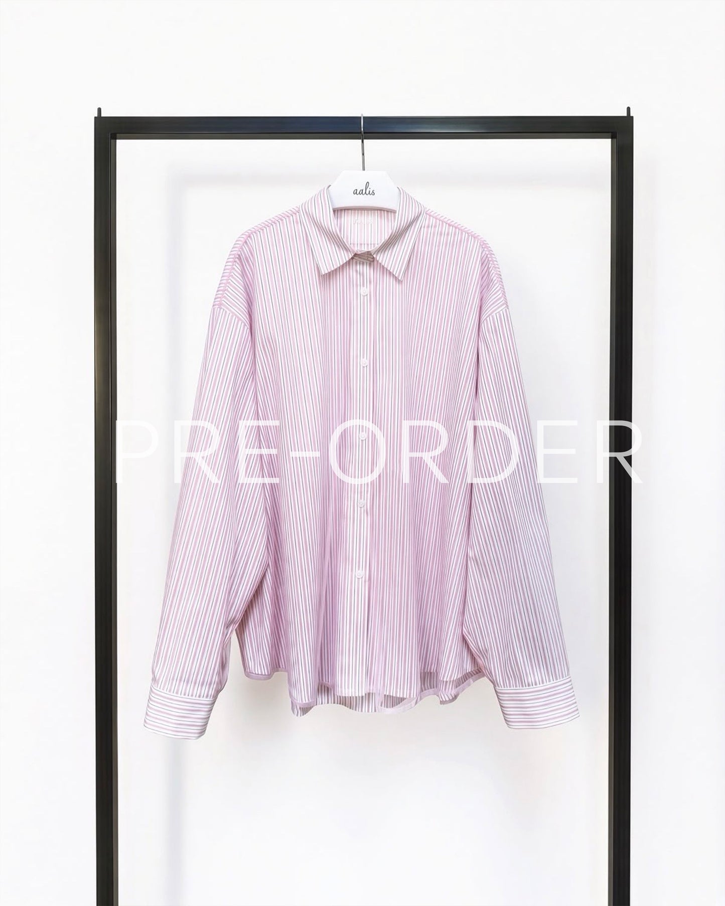 (Pre-order) aalis BAYLA FW26 mesh overlay shirt (Pink)