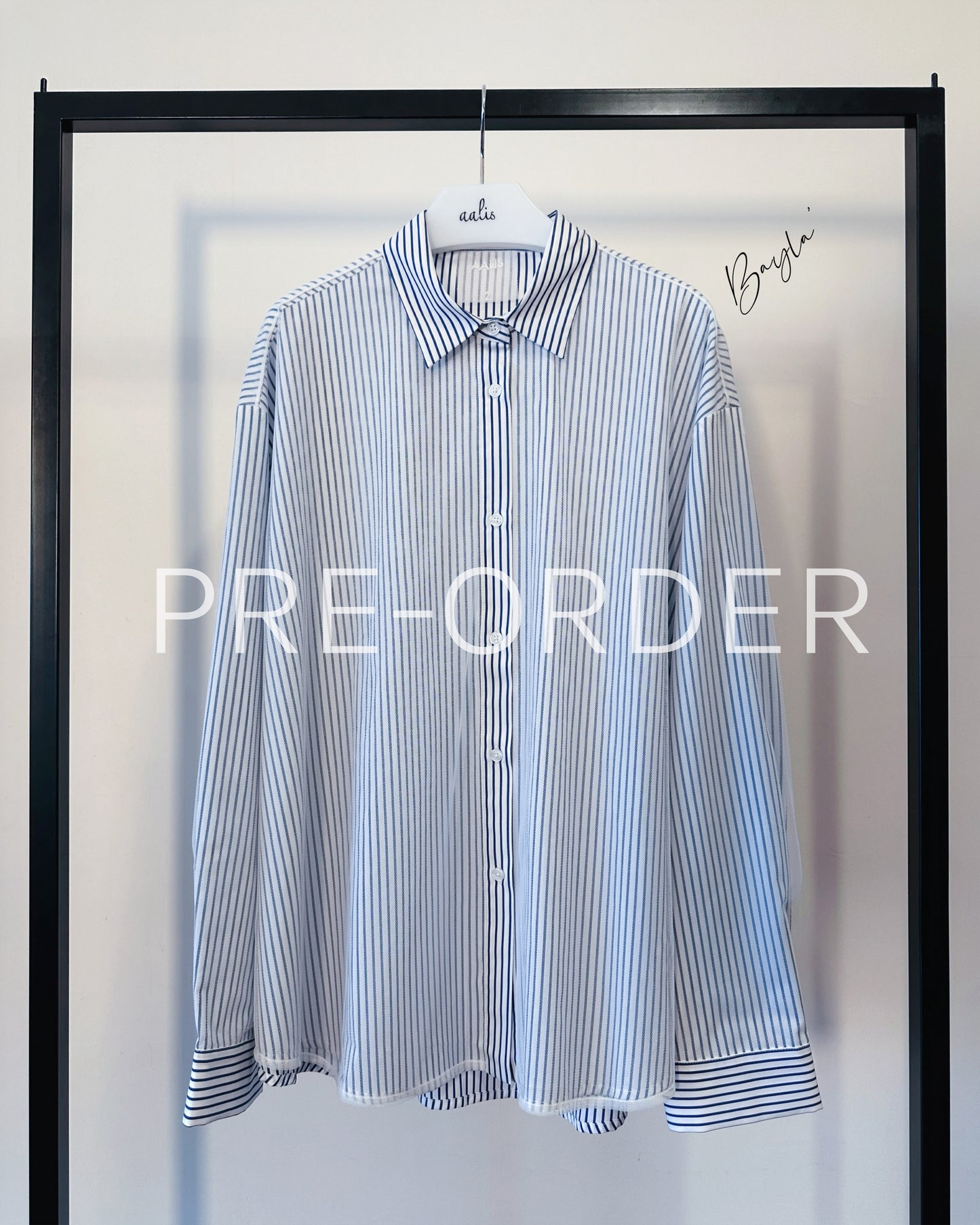 (Pre-order) aalis BAYLA mesh overlay shirt (White)