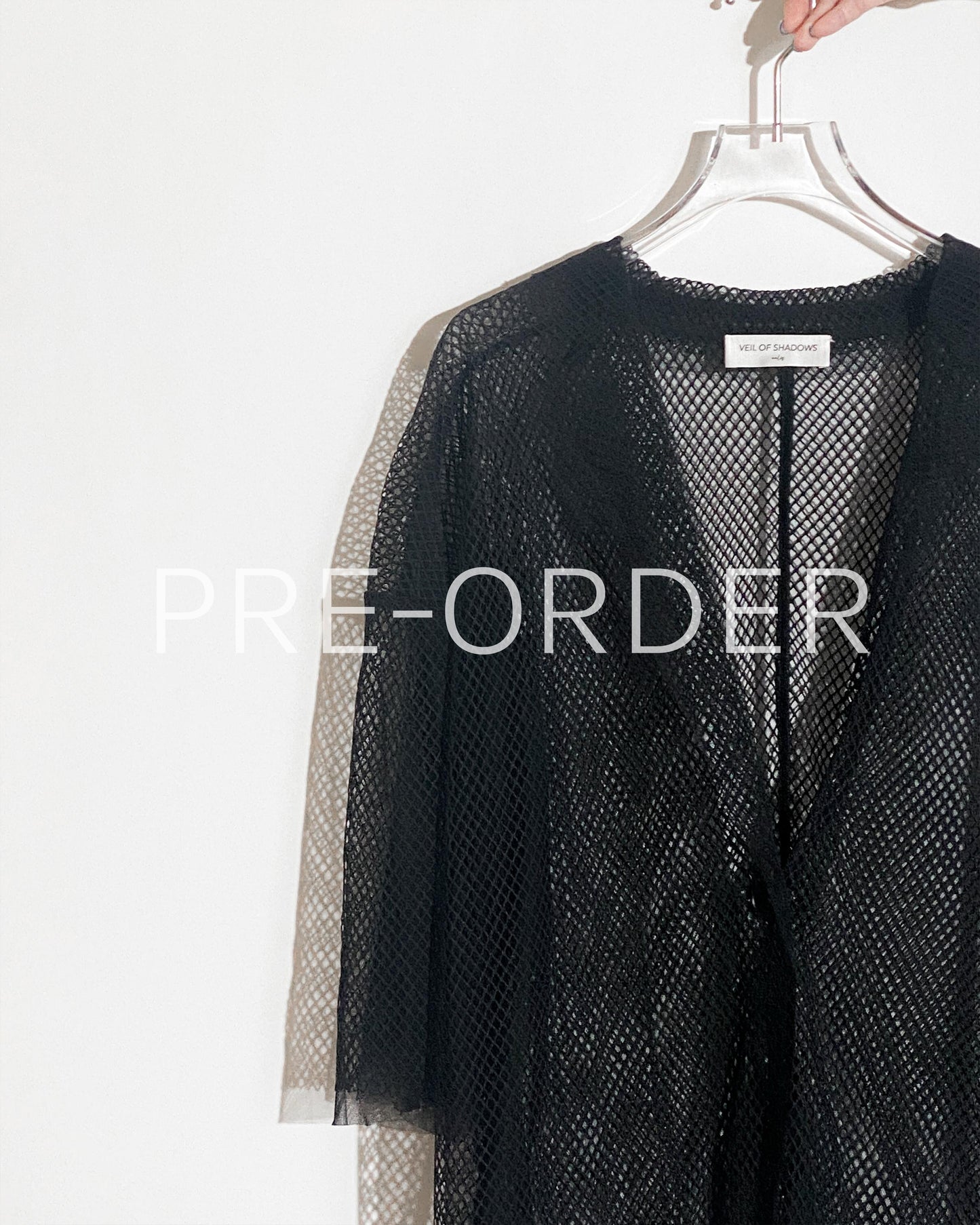 (Pre-order) aalis BOYE SS26 fishnet mesh S/S blazer (Black)
