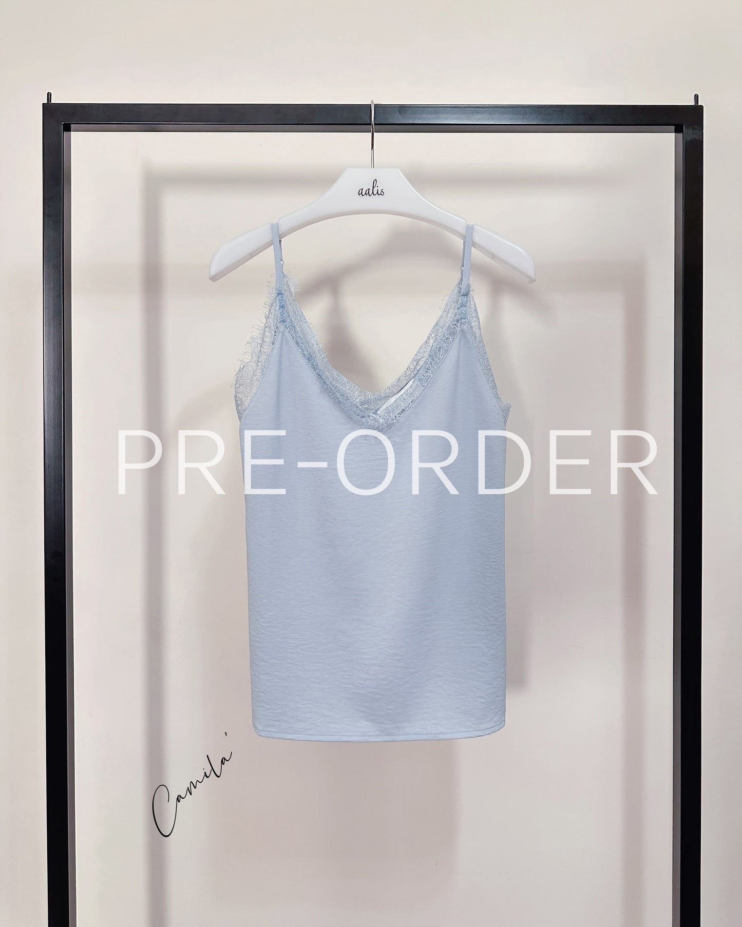 (Pre-order) aalis CAMILA FW26 lace camisole (Light Blue)