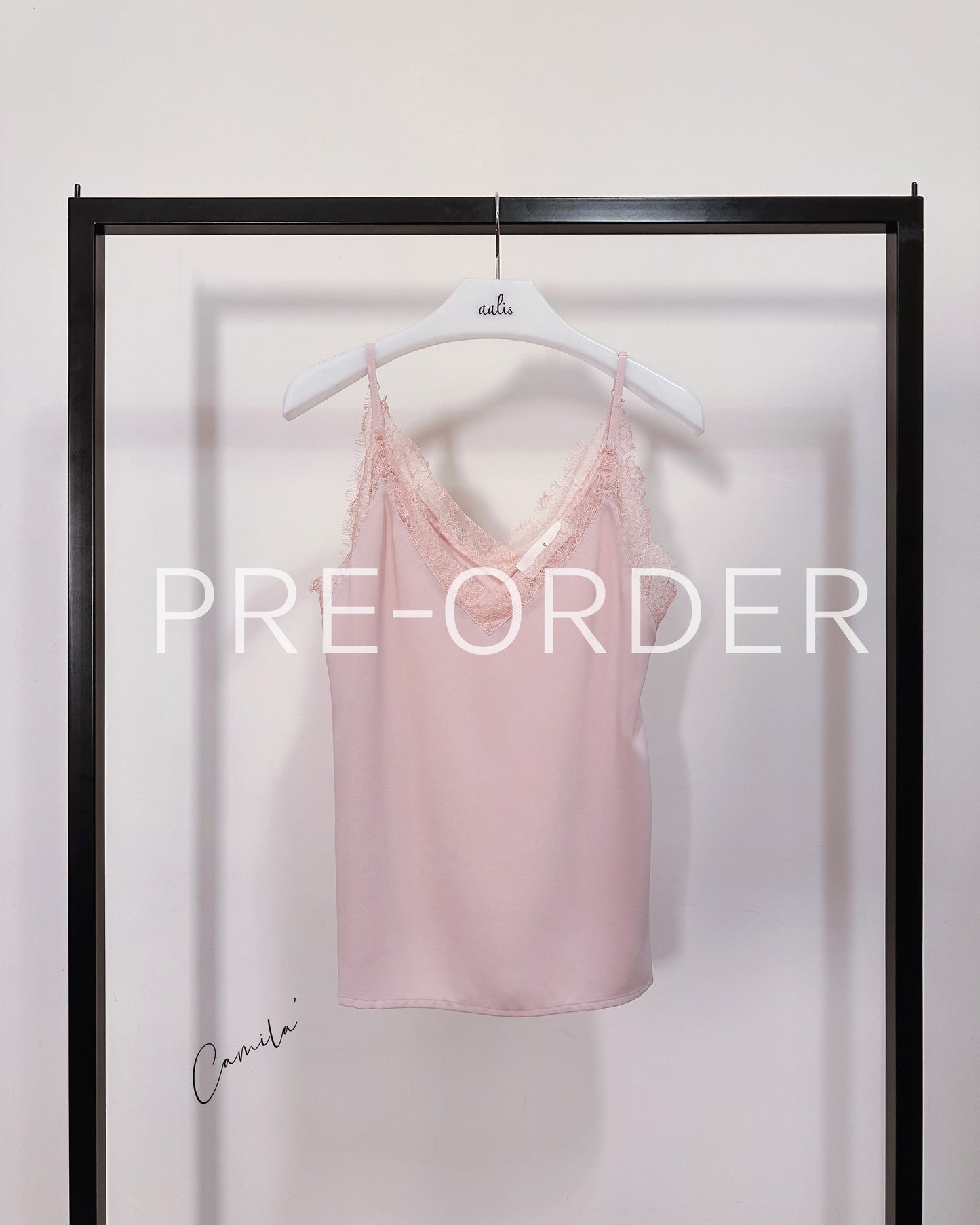 (Pre-order) aalis CAMILA FW26 lace camisole (Light Pink)