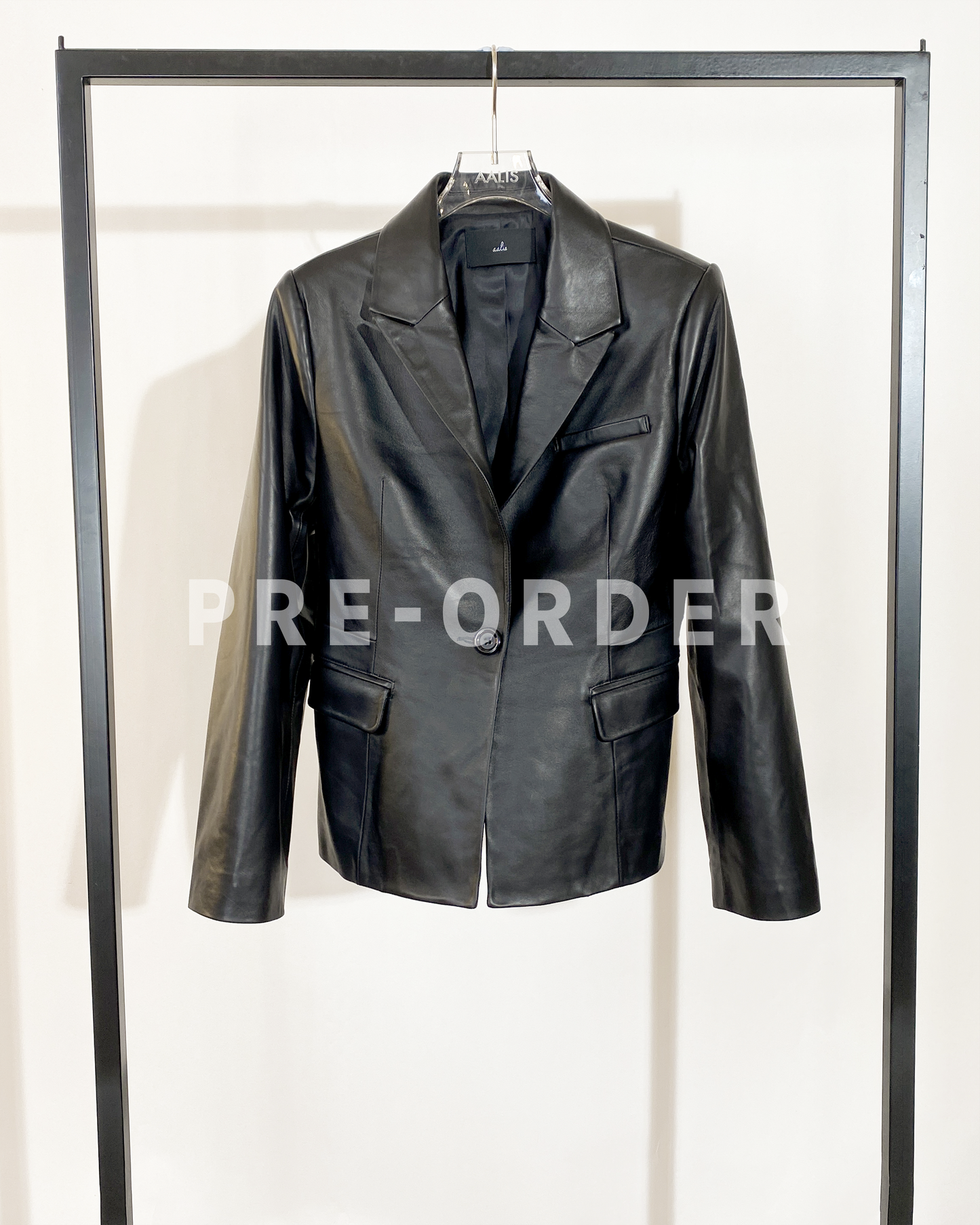 (Pre-order) aalis JETT elastic waist leather jacket (6 colours - Regular Size)