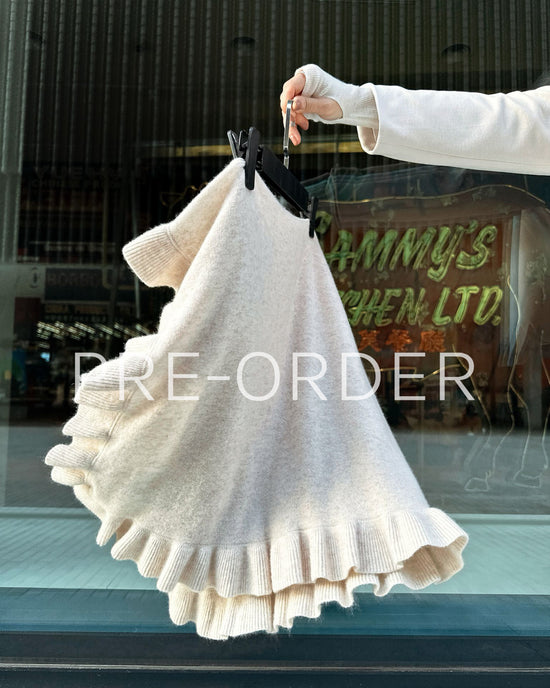 (Pre-order) aalis LUCIE FW25 cashmere scarf (Heather light beige)