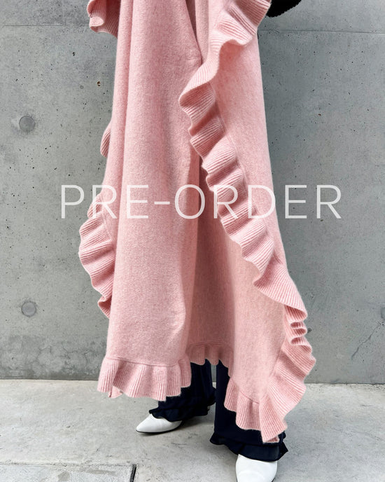 (Pre-order) aalis LUCIE FW25 cashmere scarf (Heather Dusty Pink)