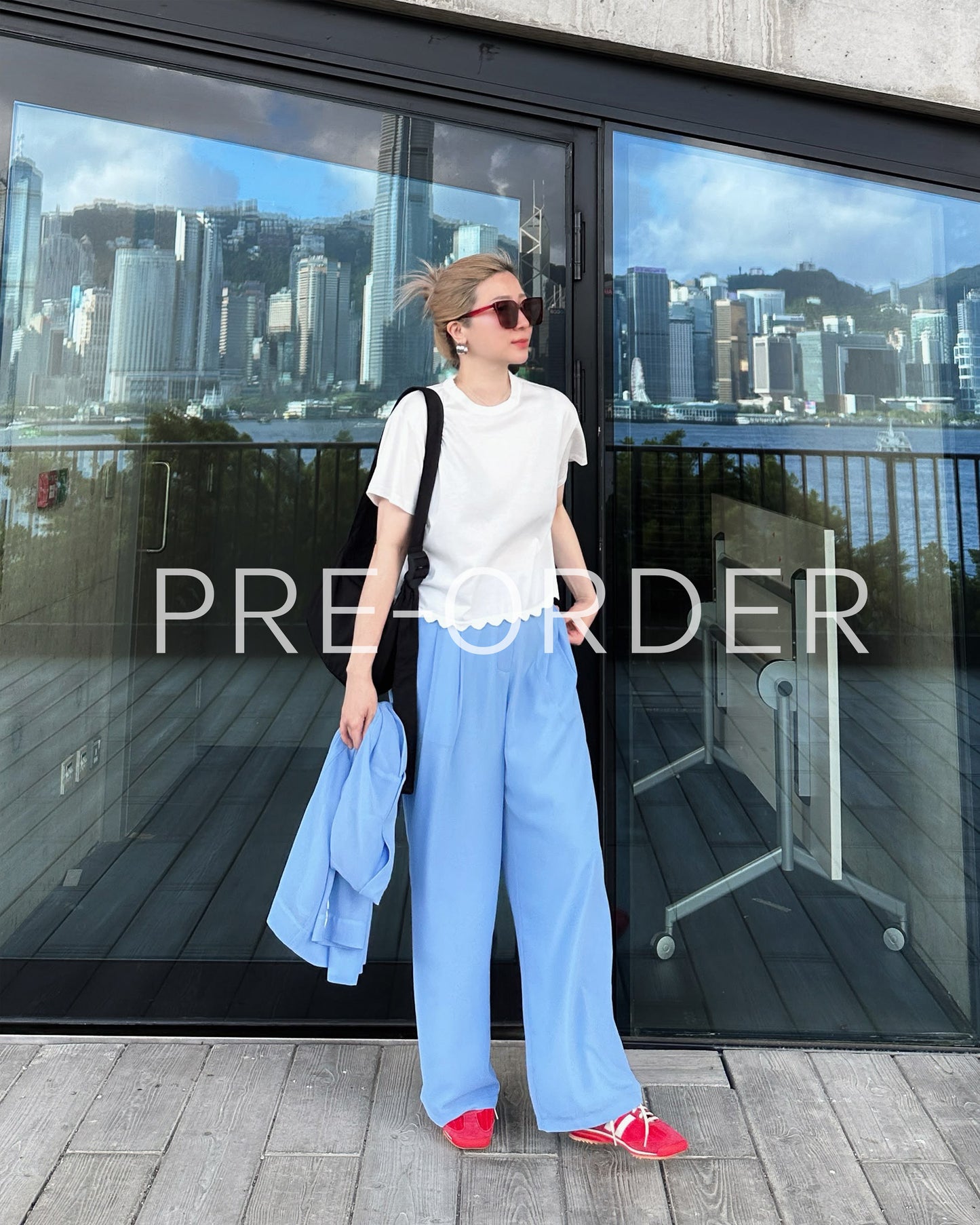 (Pr-order) aalis MIVA knit scalloped edge cropped tee (White)
