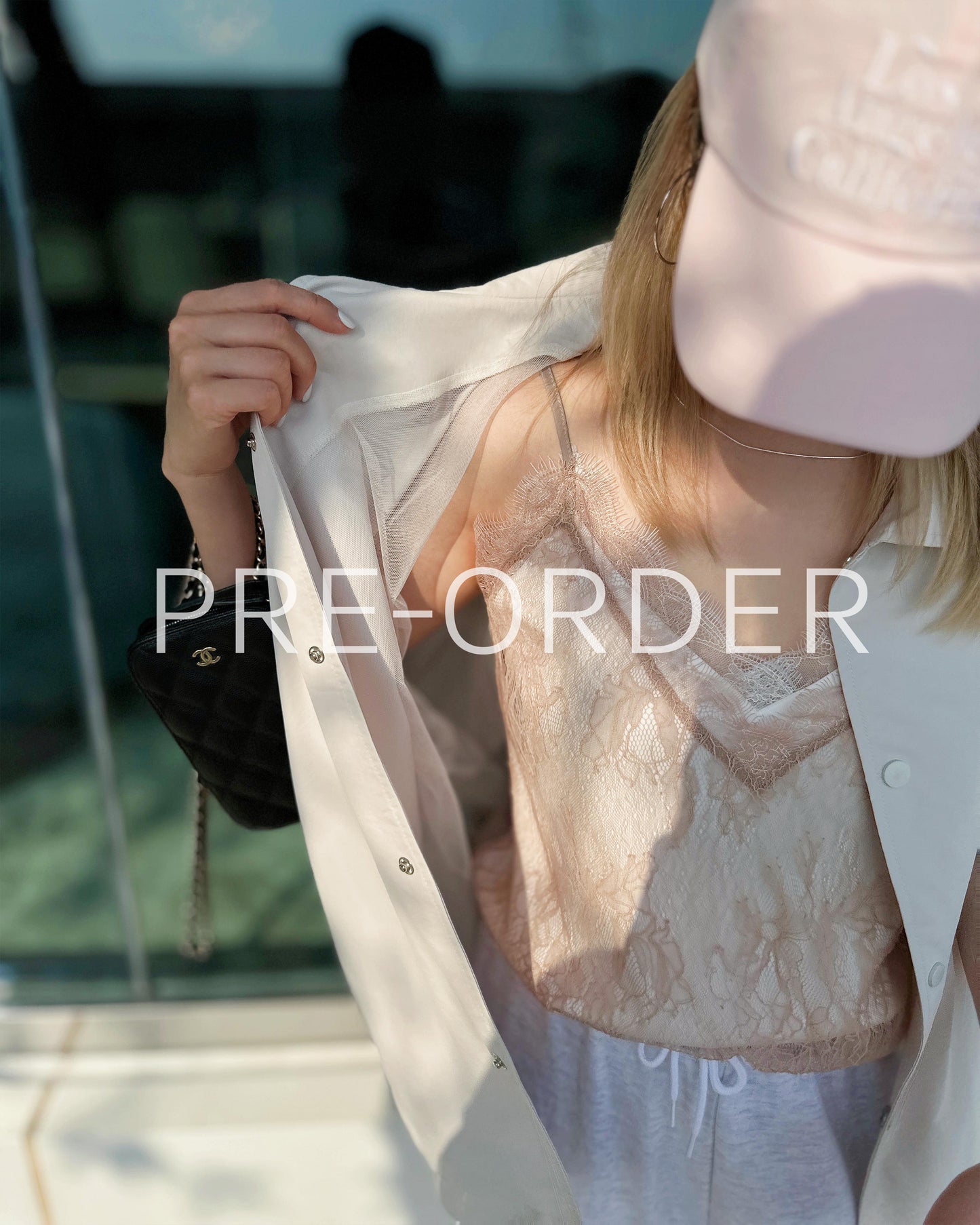 (Pre-order) aalis NEAS SS26 double layer lace camisole (Pink Mix)