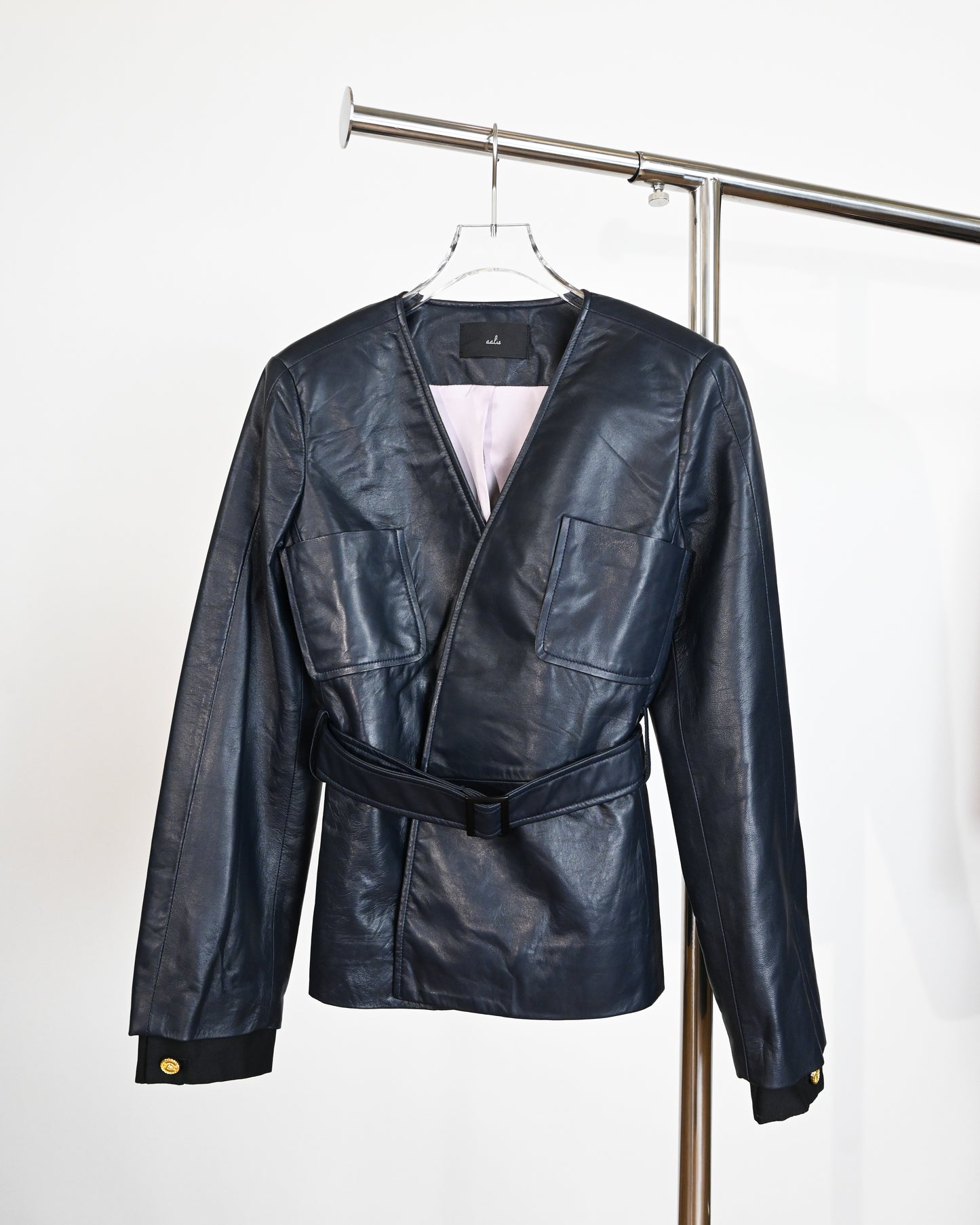 (Pre-order) aalis ROSS leather jacket with belt (6 colours - Regular size)