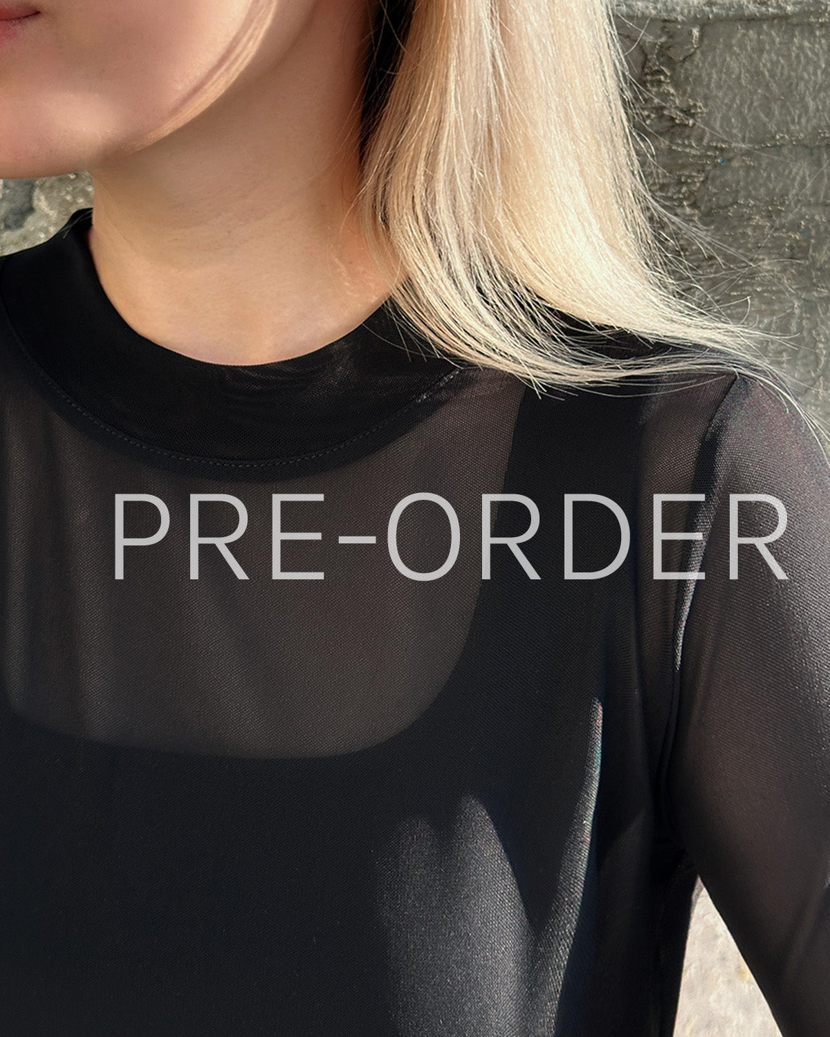 (Pre-order) aalis RIVKA mesh crew neck top (Black)