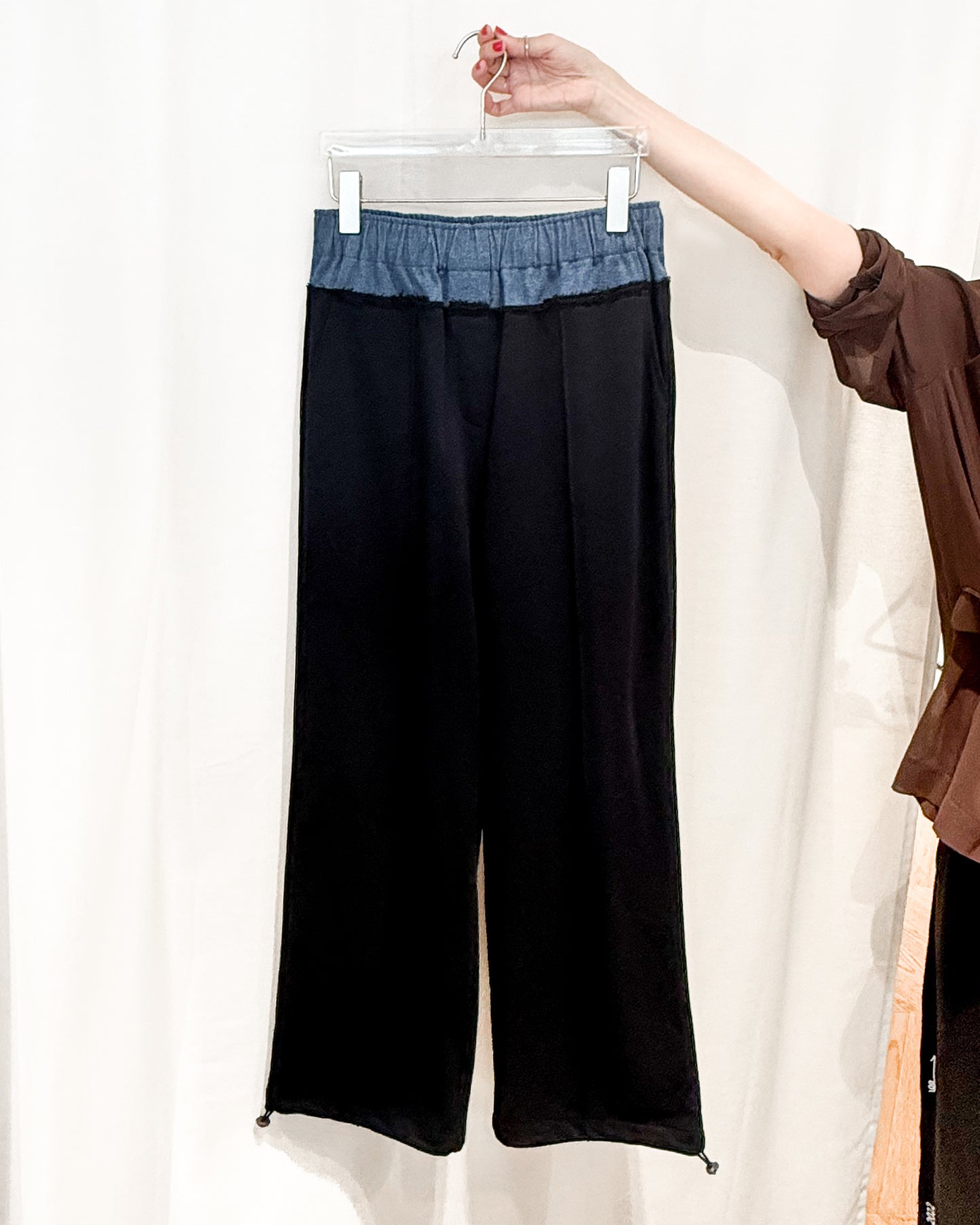 aalis SAINT denim waist track pants (Blue denim)