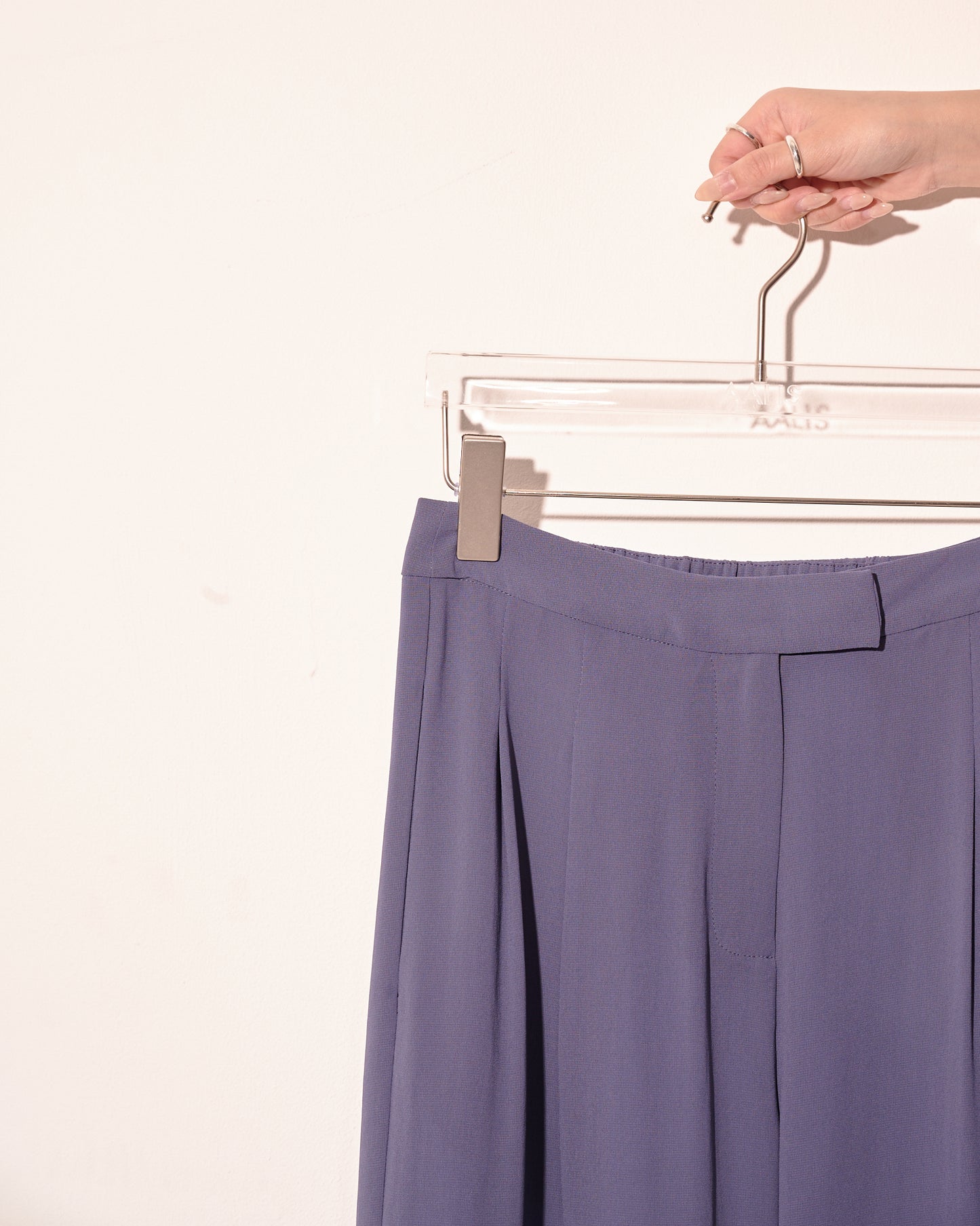 aalis SAB full linning chiffon pants (Purple grey)